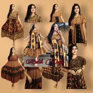 Authentic Indonesian Hand Art Batik, umbrella Batik Dress